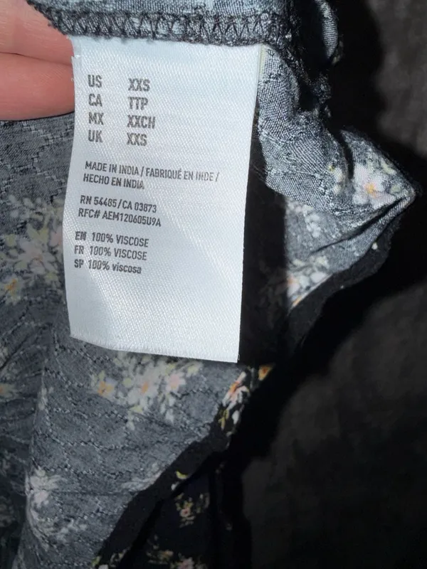 American Eagle Outfitters Floral Button-Front Midi Dress XXS - Image 5