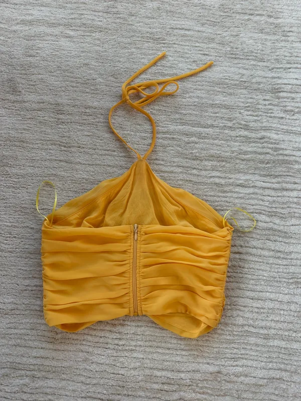 superdown Yellow Halter Top - Image 3