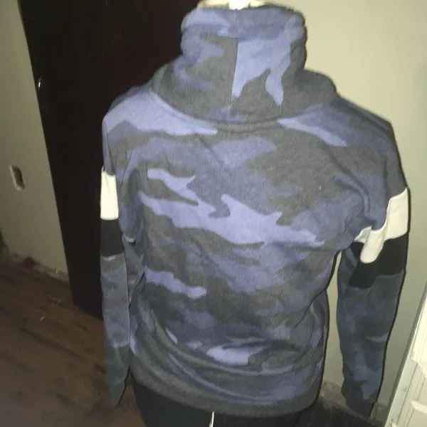 Victoria’s Secret XS blue camo Sherpa lined cowl sweatshirt - Image 2