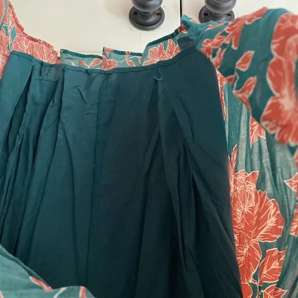 ANTHROPOLOGIE‎ Maeve Esther Floral Tiered Tunic Dress New NWT Small Green Orange - Image 9