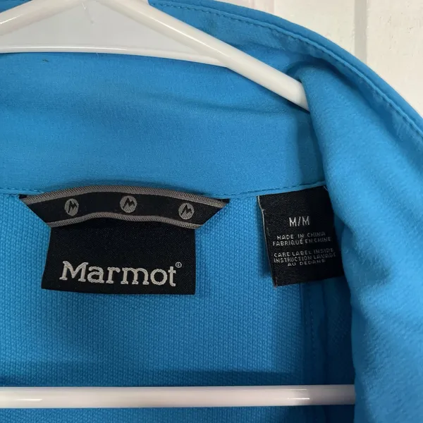 Marmot M3 Softshell Women’s Tempo Light Blue Jacket Sz M Water Repel Breathable - Image 10