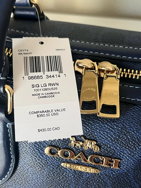 Coach Rowan Large Satchel Bag In Signature Canvas - Image 5