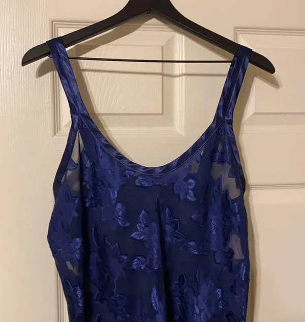 Vintage Angelique sheer floral silky nightgown - Image 2