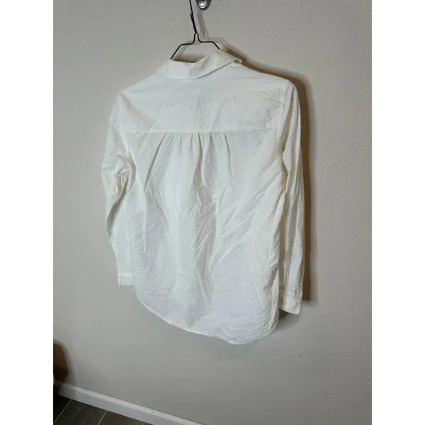 Anthropologie Pilcro and the Letterpress‎ White Seersucker Button Down Small - Image 4