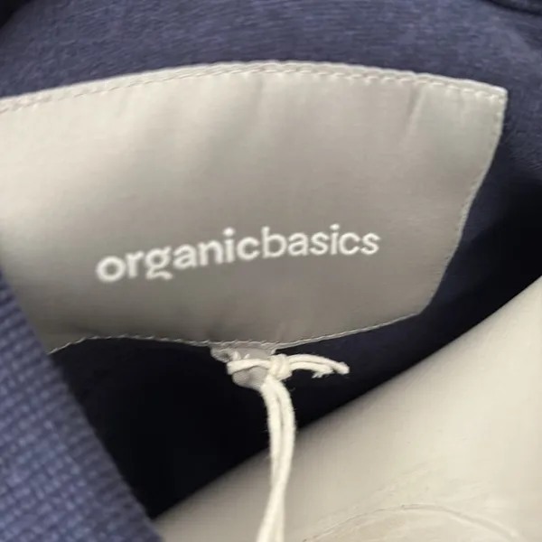 Organic Basics Navy Cropped Sweatshirt Medium NEW Blue - Image 3