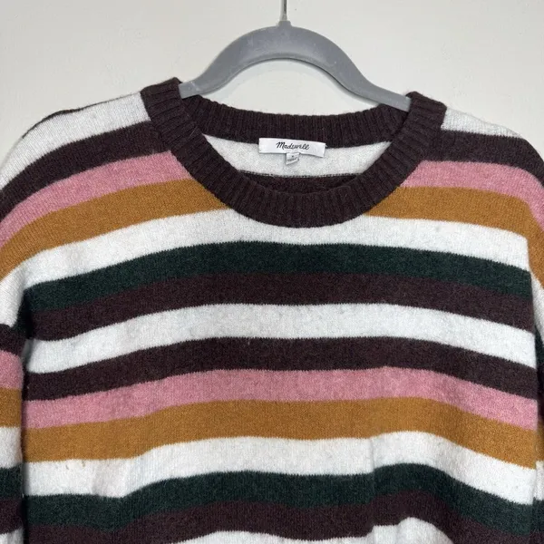 Madewell‎ Striped Payton Pullover Sweater in Coziest Yarn Size S Wool Alpaca - Image 4