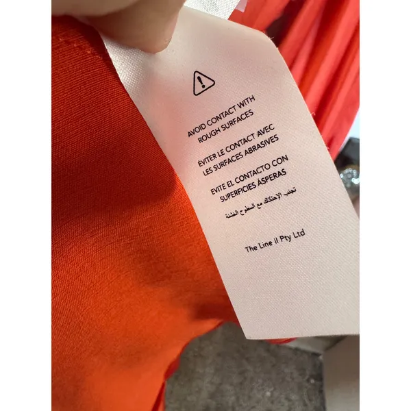 Significant Other Lara Bright‎ Orange Long Sleeve Satin Dress size US4 - Image 12