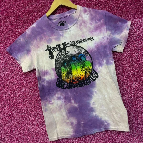 Jimi Hendrix Experience Women’s Tie-Dye Rock T-shirt size Large - Image 3