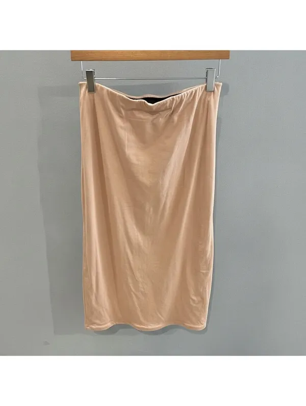 Maternity Over-the-Belly Bodycon Curve Hugging Coquette Midi Pencil Skirt M NWOT - Image 2