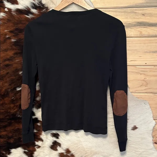 Ralph Lauren Black Long Sleeve Tee Size Medium - Image 6