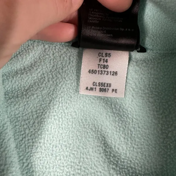 The North Face Pullover‎ Womens Small Green Fleece 1/4 Zip Mock Neck Lightweight - Image 9