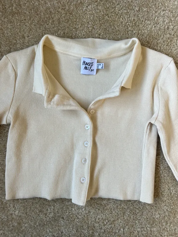 Princess Polly Cropped Long Sleeve Top - Image 4