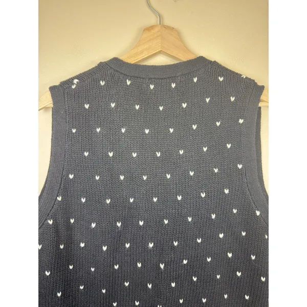 Vintage id Distinctions Christmas Sweater Vest Women’s L Candy Cane Embroidered - Image 5