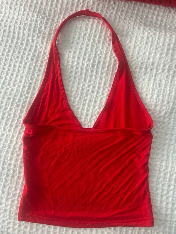 SheIn Red halter neck tank top - Image 2