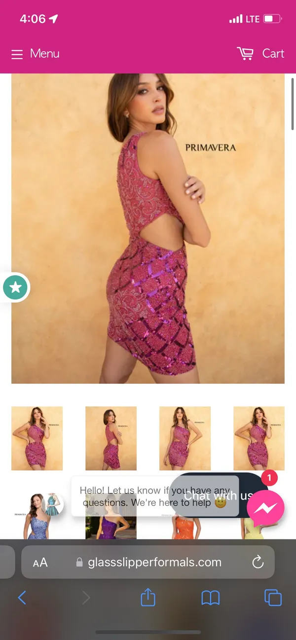 Primavera Pink Homecoming Dress - Image 5