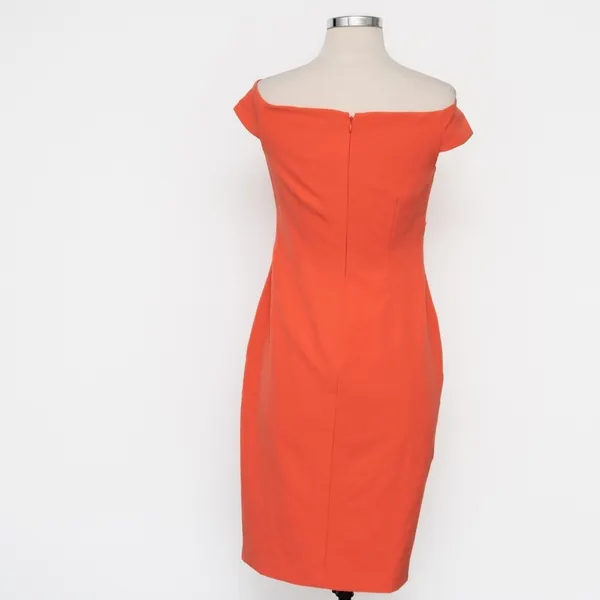 Lauren Ralph Lauren Coral Twist‎ Detail Cocktail Dress Size 2 - Image 3