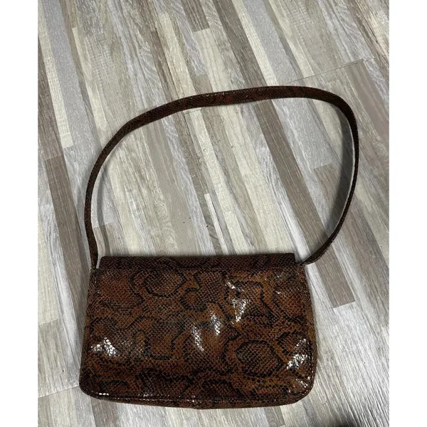 Relic Shoulder Bag Womens Brown Snakeskin Faux Leather - Image 4