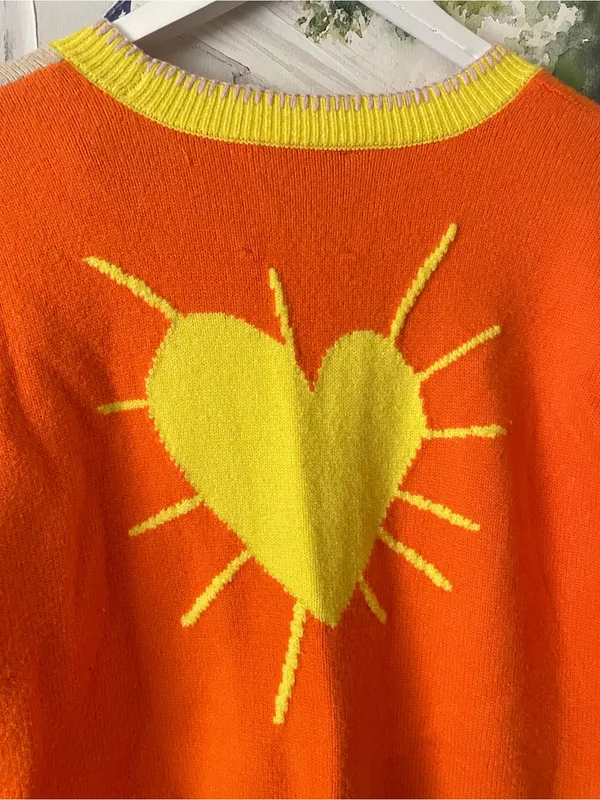 Kerri Rosenthal Colorblock Sun Heart Cardigan Medium - Image 7