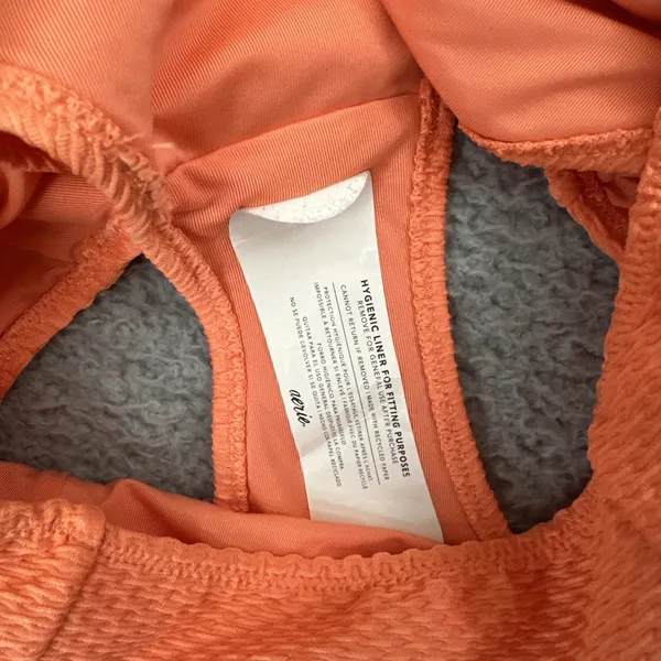 NWT Aerie High Waisted Full Coverage Bikini Bottom Swim Orange Beach Women Small - Image 3