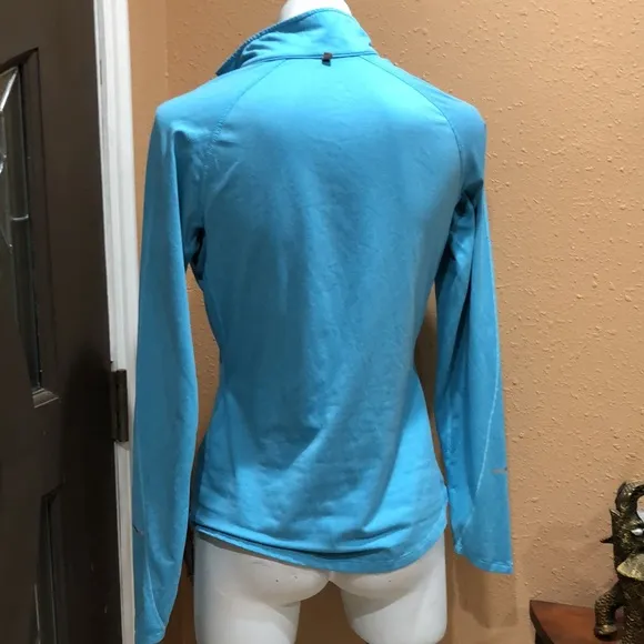 Nike drifit blue quarter zip long sleeve top - Image 4