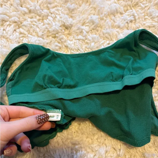 Aerie Green Lace Women's Top - Image 3