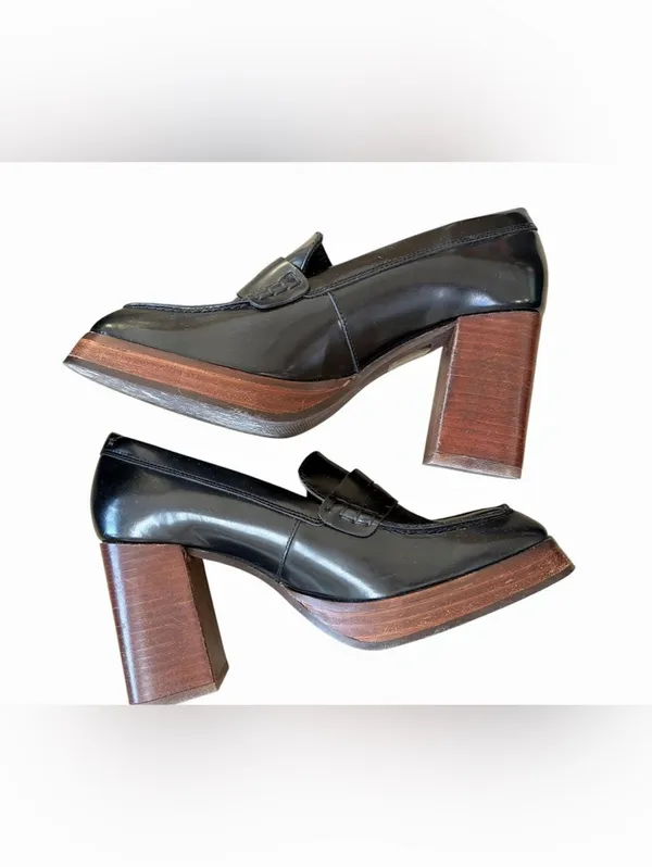 ALOHA Busy Black Platform Loafers EU 37 - Image 3
