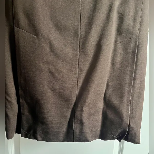 NWT Linda Allard / Ellen Tracy Brown Wool-Blend Skirt, Size 8 - Image 3