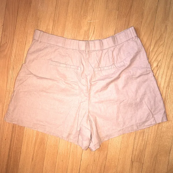 Abercrombie and Fitch Khaki Linen Tailored Trouser pleated Business Shorts - Image 11