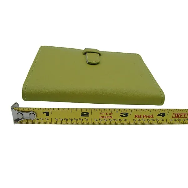 Genuine Leather Card ID Holder Photos Small Wallet Lime Green 4x3" Pocket Wallet - Image 8