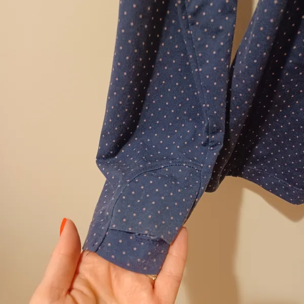 Rhoback Women's Navy Blue‎ Polka Dot Quarter - Image 4