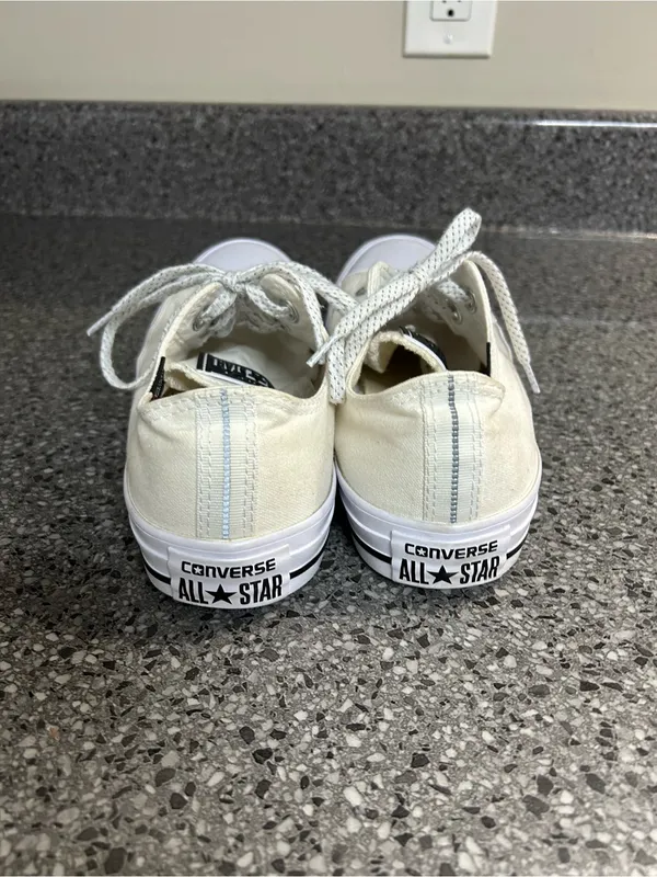 Converse Low-Top Canvas Sneakers in Off-White - Image 8