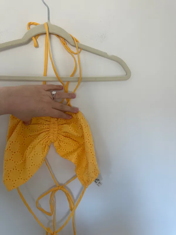 Free People Eyes For You Bralette Top Yellow - Image 5