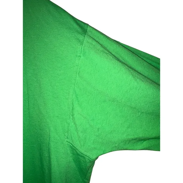 Free People Movement Green Oversized V-Neck Long Sleeve‎ Top Pleated Cuff M M/M - Image 9