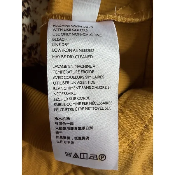 ANTHROPOLOGIE Nora‎ Flounce-Sleeved Trucker Jacket Golden Yellow Women's Size XS - Image 10