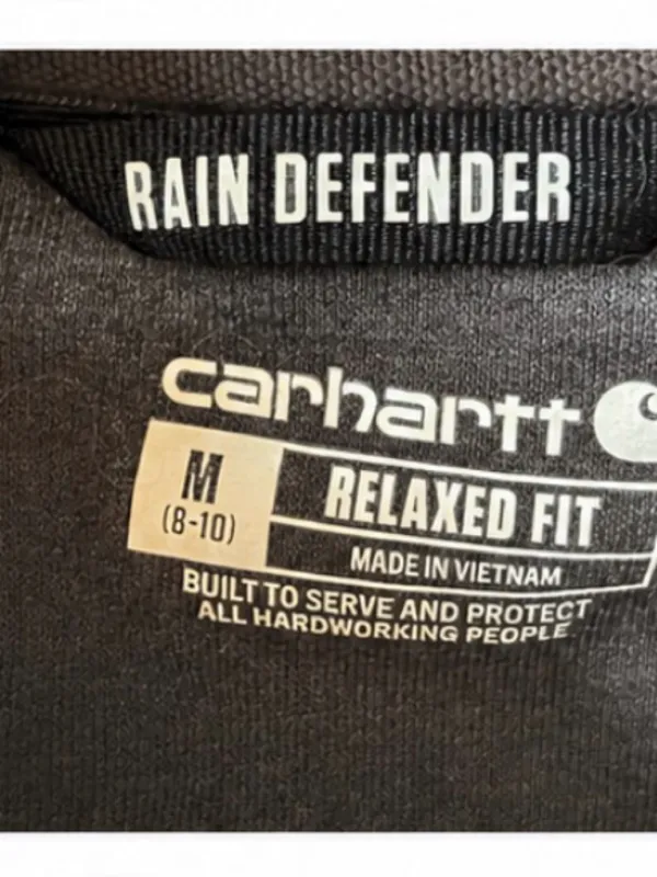 Carhartt Rain Defender Women’s Medium Black Logo Pullover Hoodie - Image 4