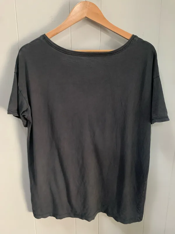 Aerie v neck distressed boyfriend tee. Size Small - Image 2