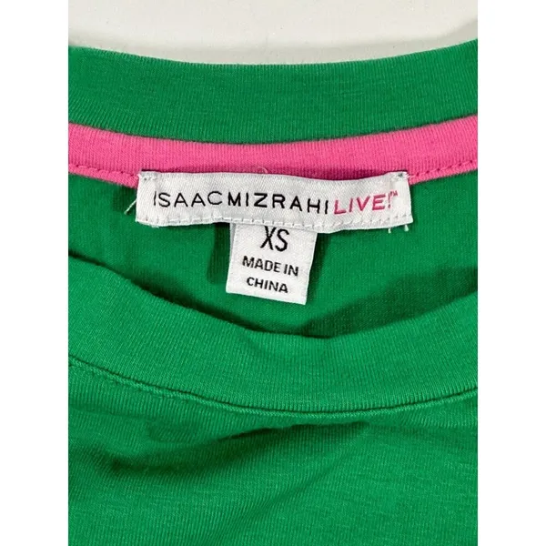 Isaac Mizrahi Live Kelly‎ Irish Green Short Sleeve T-Shirt Dress Size XS Spring - Image 3