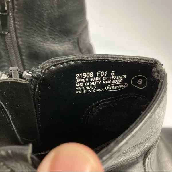 Thom McAn leather Y2K boots size 8‎ Black - Image 2