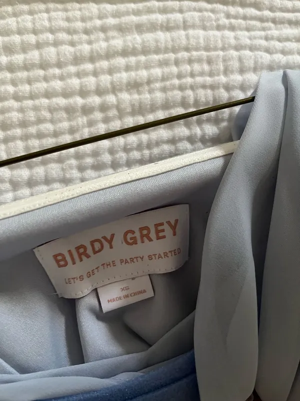 Kira Chiffon Dress With Slit Birdy Grey - Image 5