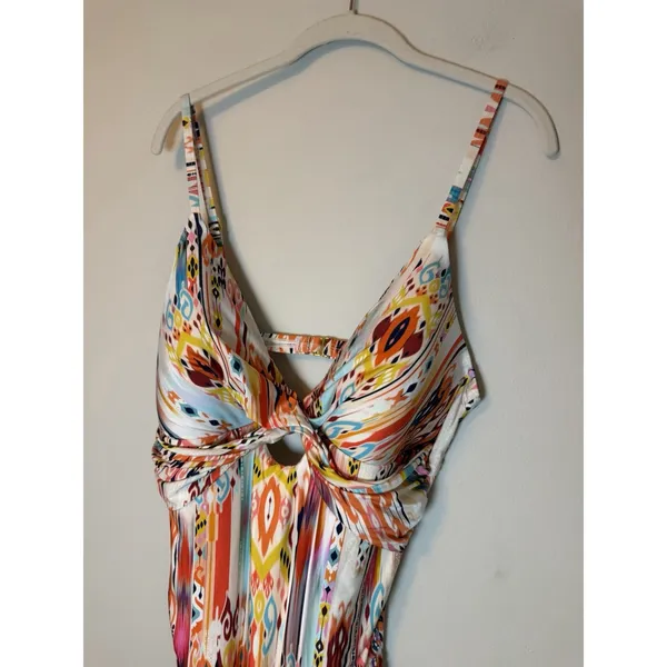 LA BLANCA 'Desert Dream' Twist Keyhole 1-Piece Swimsuit Size 14 Multi $130 NWT - Image 16