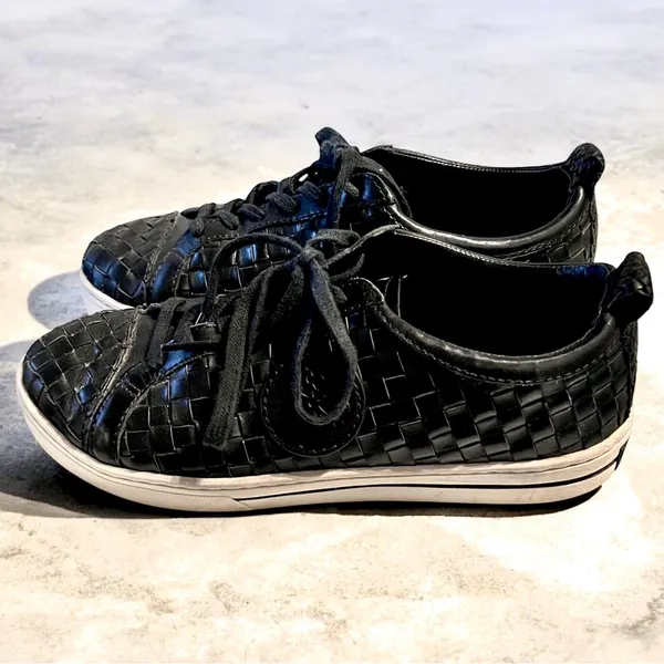 Brighton Woven Leather Sneakers Ferrara Monte Black Sz 9M Ret $235 Padded Comfy - Image 6