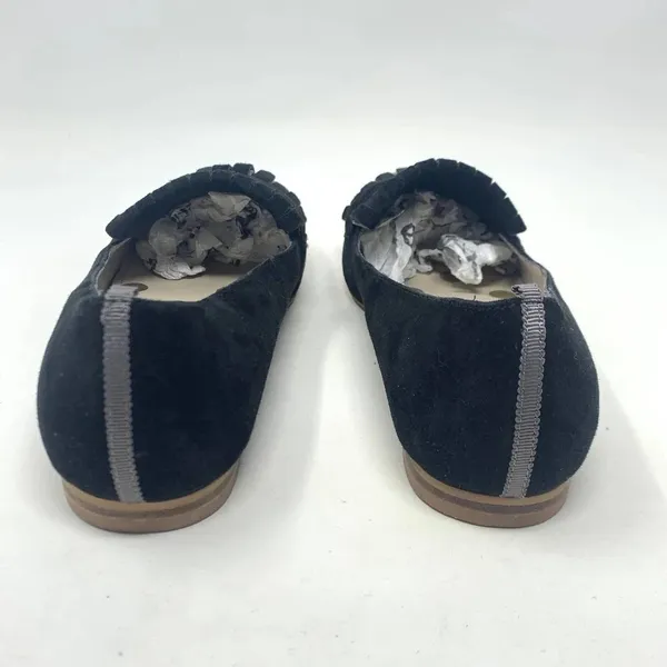 Boden Melody Suede Loafers Black‎ & Pewter Fringe Flats Size 36 / US 5.5 - Image 6