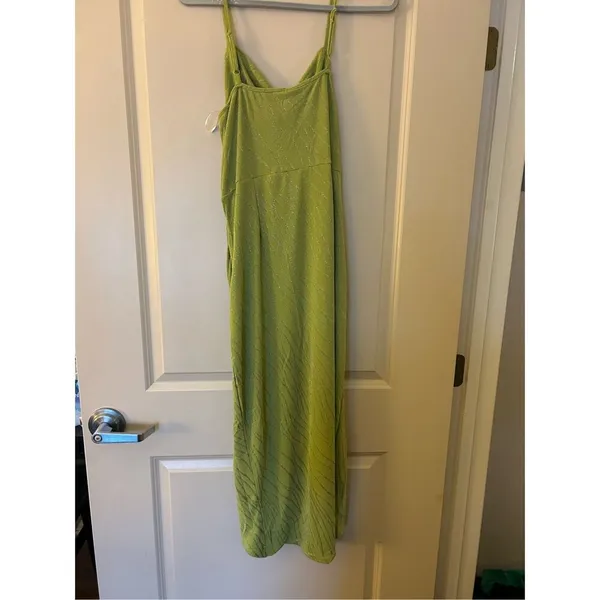 NEW Lime Green Cocktail Sequin Ruched Bodycon Formal Prom Dress 16W - Image 2