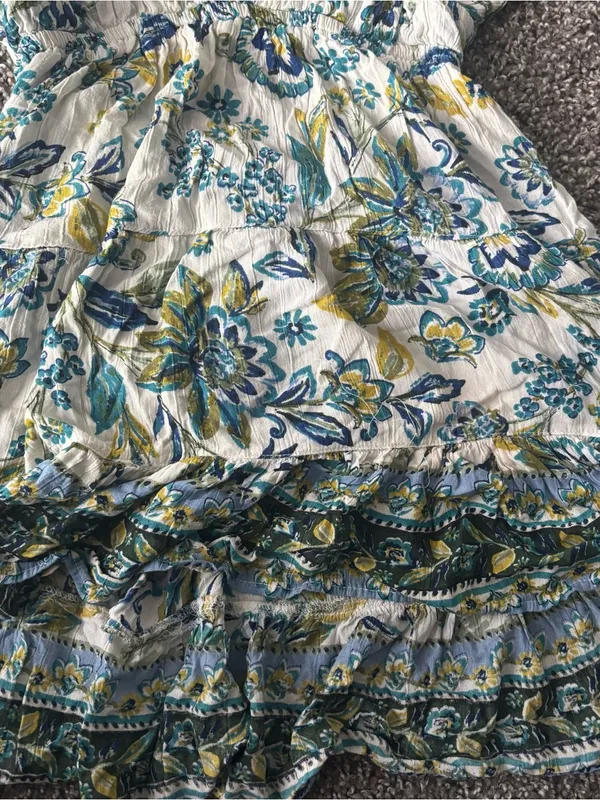 Angie Blue Print Summer Mini Dress - Image 4