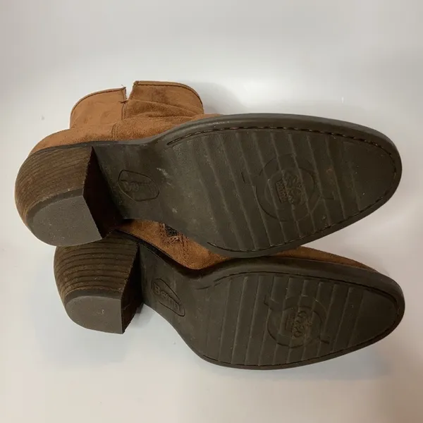 Born Aire boots‎ brown leather heeled boots size 7 - Image 11
