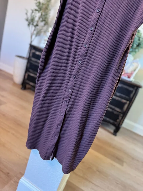 A New Day Women's Ribbed Button-Front Midi Tank Dress - Image 4