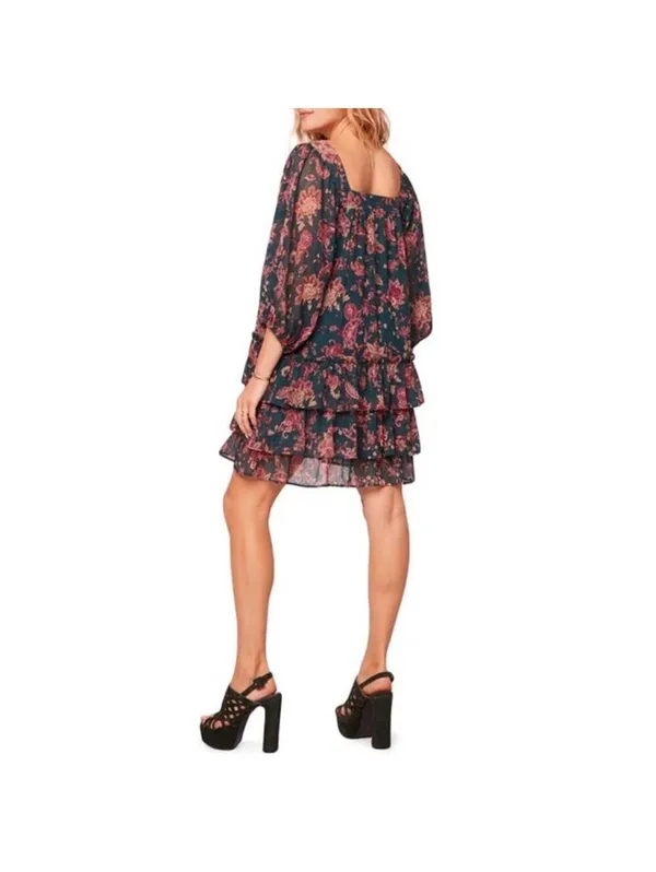 Band of the Free NWT Mandy Floral Long Sleeve Dress Pine Berry Size XS - Image 3