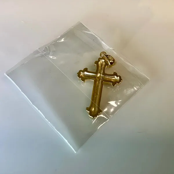Sterling Silver CZ Cross Gold - Image 4