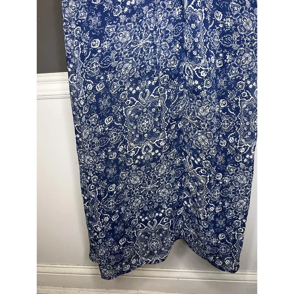 Lulus Dress Womens Medium Blue Paisley Slip Maxi Backless Strappy Sundress - Image 9