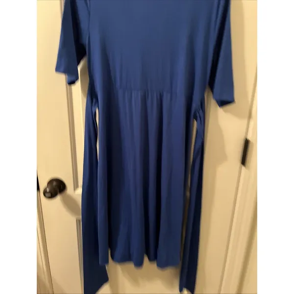 Mother Bee Maternity Womens Midi Dress Stretch Size Large Royal Blue - Image 10